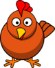 Simple Chicken Cartoon Clip Art